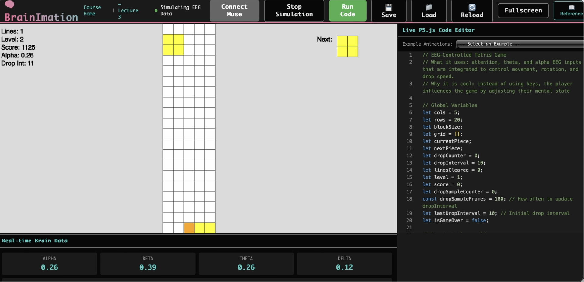 Brain-controlled creative applications