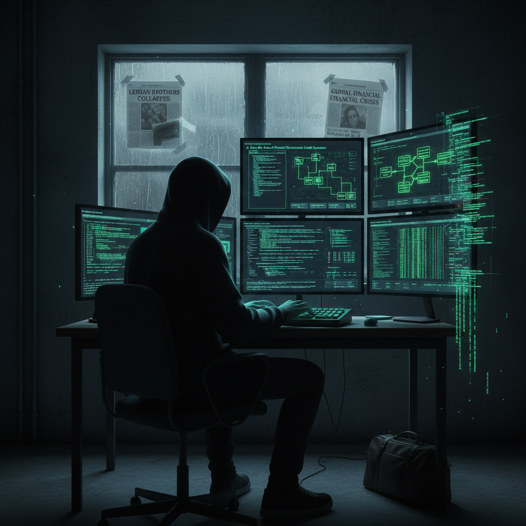 Anonymous figure coding Bitcoin in exile during the 2008 financial crisis